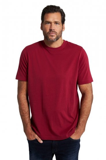 JP1880 702558 T-skjorte med rund hals Mørkerød - T-skjorter - Store T-skjorter - 2XL-14XL