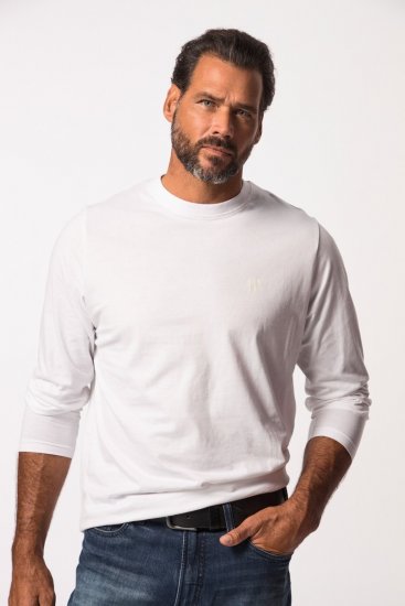 JP1880 702559 Langermet T-skjorte Hvit - T-skjorter - Store T-skjorter - 2XL-14XL