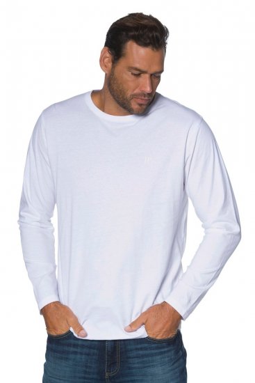 JP1880 702559 Langermet T-skjorte Hvit - T-skjorter - Store T-skjorter - 2XL-14XL