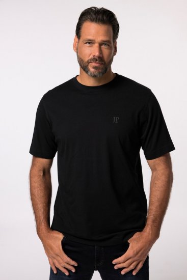 JP1880 702637 T-skjorte med rund hals 2-pakning Mørklilla/Svart - T-skjorter - Store T-skjorter - 2XL-14XL