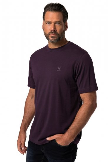 JP1880 702637 T-skjorte med rund hals 2-pakning Mørklilla/Svart - T-skjorter - Store T-skjorter - 2XL-14XL