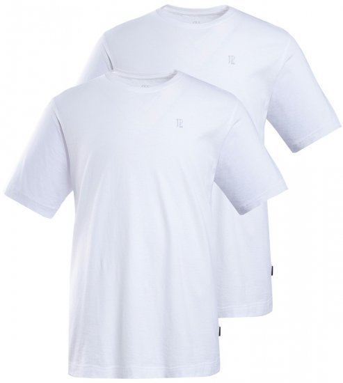 JP1880 702637 T-skjorte med rund hals 2-pakning Hvit - T-skjorter - Store T-skjorter - 2XL-14XL