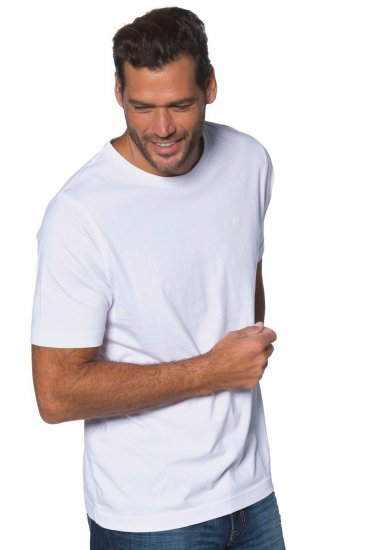 JP1880 702637 T-skjorte med rund hals 2-pakning Hvit - T-skjorter - Store T-skjorter - 2XL-14XL