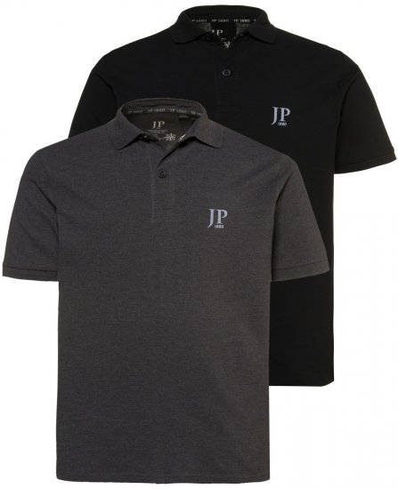 JP1880 704317 Pikéskjorte 2-pakning Koksgrå - Polo- & piqueskjorter - Poloskjorte i store størrelser - 2XL-8XL