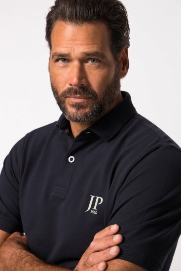 JP1880 704317 Pikéskjorte 2-pakning Mørkeblå/Gråmelert - Polo- & piqueskjorter - Poloskjorte i store størrelser - 2XL-8XL