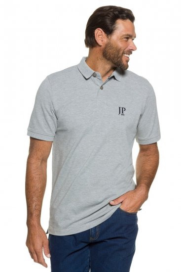 JP1880 704317 Pikéskjorte 2-pakning Mørkeblå/Gråmelert - Polo- & piqueskjorter - Poloskjorte i store størrelser - 2XL-8XL