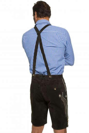 JP1880 Genuine Leather Traditional Lederhosen Shorts Brown - Shorts - Store shorts - W40-W60