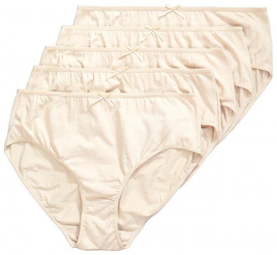 Ulla Popken 710201 Truser 5-pakning Beige - Truser - 