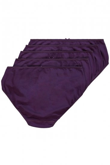 Ulla Popken 710201 Truser 5-pakning Aubergine - Truser - 