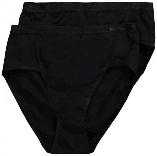 Ulla Popken 711214 Truser 2-pakning Svart - Truser - 
