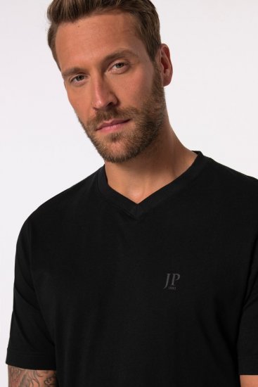 JP1880 711318 T-skjorte med V-hals 2-pakning Svart - T-skjorter - Store T-skjorter - 2XL-14XL
