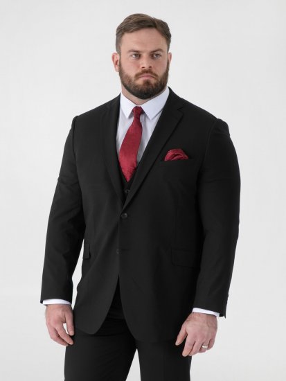 D555 Ted 4 Way Stretch Tailored Suit Jacket Svart - Dresser og blazere - Dresser i store størrelser