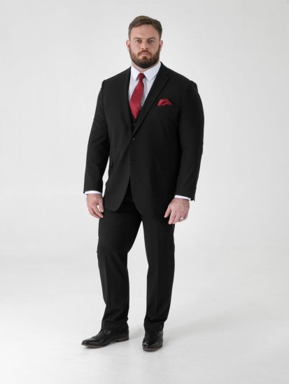 D555 Ted 4 Way Stretch Tailored Suit Jacket Svart - Dresser og blazere - Dresser i store størrelser