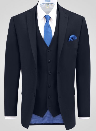 D555 Ted 4 Way Stretch Tailored Suit Jacket Mørkeblå - Dresser og blazere - Dresser i store størrelser