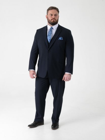 D555 Ted 4 Way Stretch Tailored Suit Jacket Mørkeblå - Dresser og blazere - Dresser i store størrelser
