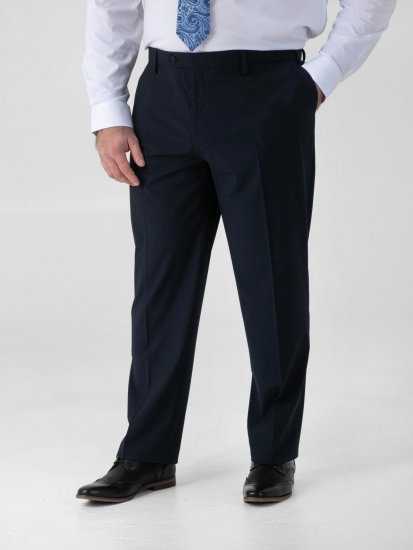 D555 Ted 4 Way Stretch Tailored Trouser Mørkeblå - Dresser og blazere - Dresser i store størrelser