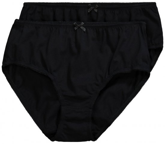 Ulla Popken 712882 Truser 2-pakning Svart - Truser - 