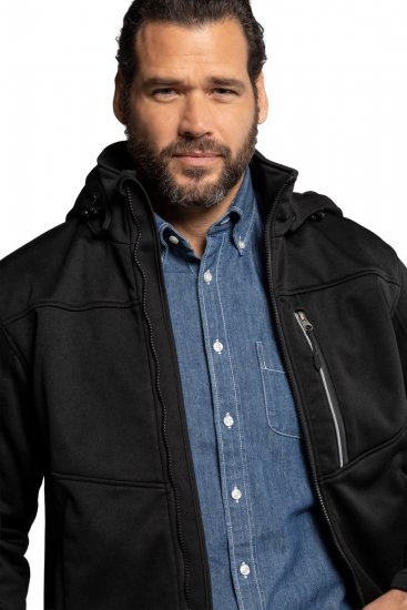 JP1880 714279 Softshelljakke med fleecefôr Svart - Jakker - Store jakker - 2XL-12XL