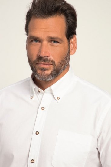 JP1880 Shirt Modern Fit Traditional Stag Horn White - Skjorter - Store skjorter - 2XL-8XL