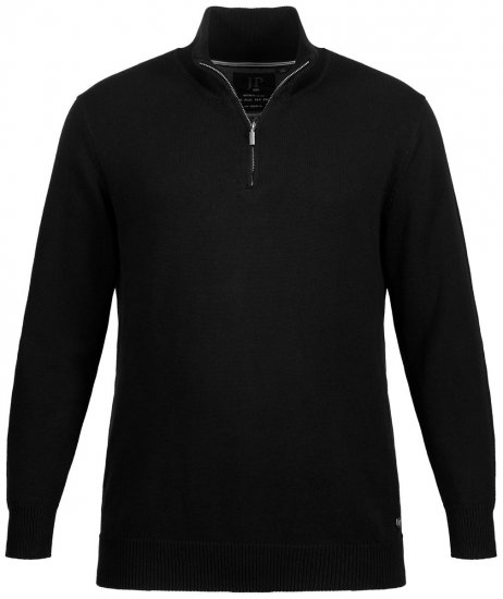 JP1880 716842 Halfzip strikkegenser Svart - Gensere og hettegensere - Store hettegensere - 2XL-14XL