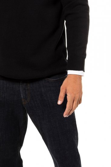 JP1880 716842 Halfzip strikkegenser Svart - Gensere og hettegensere - Store hettegensere - 2XL-14XL