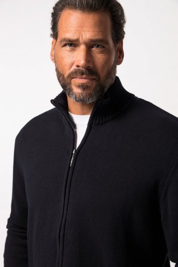 JP1880 Cardigan Knitted with Zipper Navy - Gensere og hettegensere - Store hettegensere - 2XL-14XL