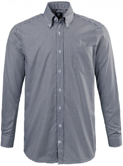 JP1880 722859 Langermet rutete skjorte Svart - Skjorter - Store skjorter - 2XL-8XL