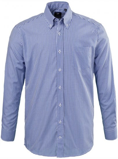JP1880 722859 Langermet rutete skjorte Lyseblå - Skjorter - Store skjorter - 2XL-8XL