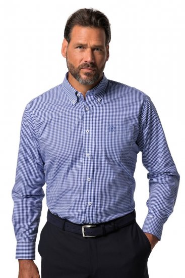 JP1880 722859 Langermet rutete skjorte Lyseblå - Skjorter - Store skjorter - 2XL-8XL
