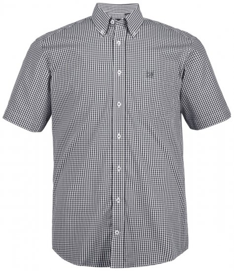 JP1880 722860 Kortermet rutete skjorte Svart - Skjorter - Store skjorter - 2XL-8XL