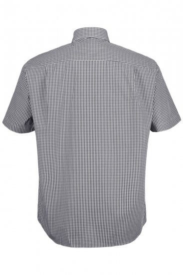 JP1880 722860 Kortermet rutete skjorte Svart - Skjorter - Store skjorter - 2XL-8XL