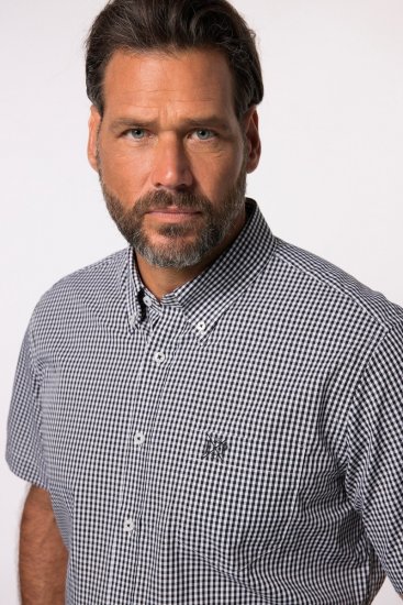 JP1880 722860 Kortermet rutete skjorte Svart - Skjorter - Store skjorter - 2XL-8XL