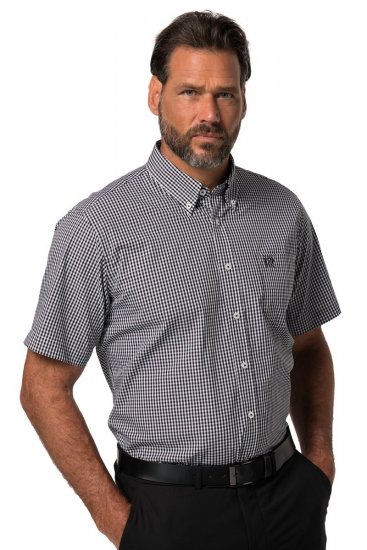 JP1880 722860 Kortermet rutete skjorte Svart - Skjorter - Store skjorter - 2XL-8XL