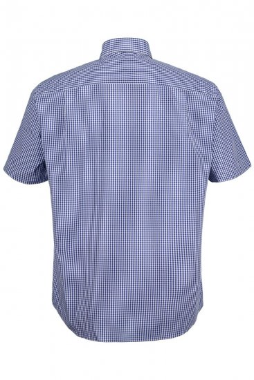 JP1880 722860 Kortermet rutete skjorte Lyseblå - Skjorter - Store skjorter - 2XL-8XL