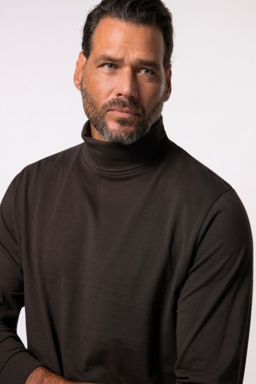 JP1880 Turtleneck Sweatshirt Long Sleeve Dark Brown - Gensere og hettegensere - Store hettegensere - 2XL-14XL