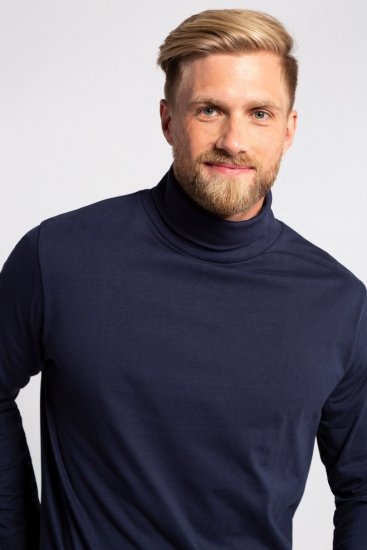 JP1880 723303 Langermet genser med rullekrage Mørkeblå - Gensere og hettegensere - Store hettegensere - 2XL-14XL