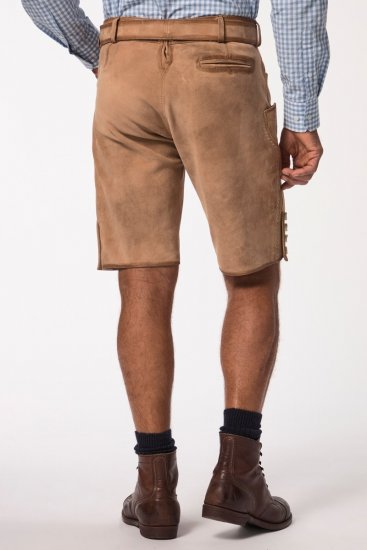 JP1880 Premium Goat Suede Staghorn Embroidery Shorts Leather Brown - JP1880 - JP1880 Store Herrestørrelser