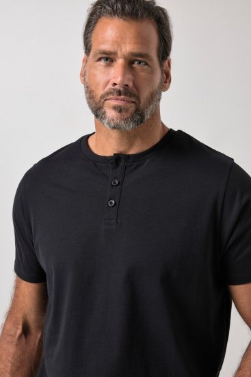 JP1880 726695 Henley t-skjorte Svart TALL - TALL T-skjorter - Ekstra Lange T-skjorter
