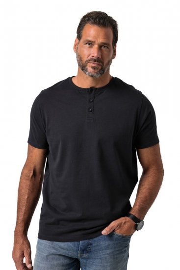 JP1880 726695 Henley t-skjorte Svart TALL - TALL T-skjorter - Ekstra Lange T-skjorter