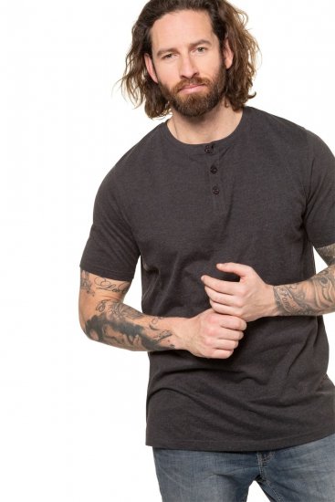 JP1880 726695 Henley t-skjorte Koksgrå - T-skjorter - Store T-skjorter - 2XL-14XL