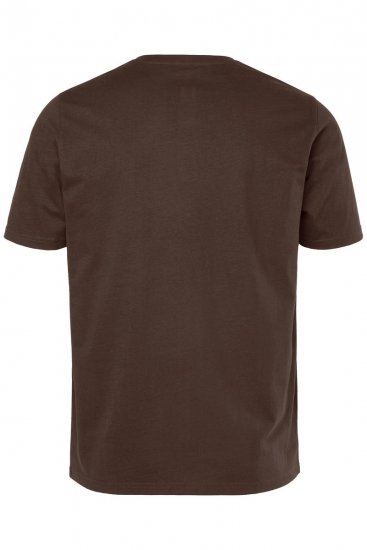 JP1880 Henley Basic T-Shirt with Buttons Brown - T-skjorter - Store T-skjorter - 2XL-14XL