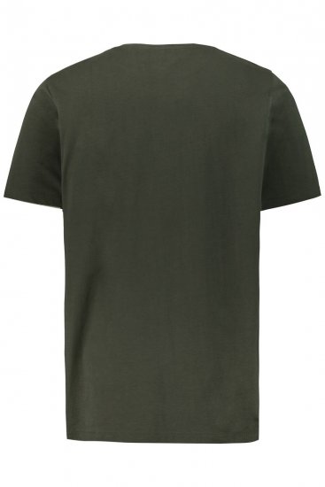 JP1880 726695 Henley t-skjorte Mørk oliven - T-skjorter - Store T-skjorter - 2XL-14XL