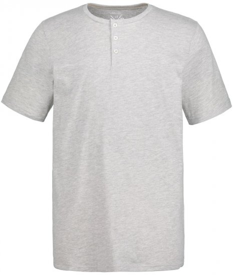 JP1880 726695 Henley t-skjorte Gråmelert - T-skjorter - Store T-skjorter - 2XL-14XL
