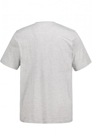 JP1880 726695 Henley t-skjorte Gråmelert - T-skjorter - Store T-skjorter - 2XL-14XL