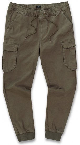 JP1880 782635 Cargobukse med benlommer Olivengrønn - Jeans og bukser - Store Bukser og Store Jeans