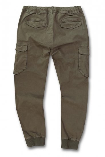 JP1880 782635 Cargobukse med benlommer Olivengrønn - Jeans og bukser - Store Bukser og Store Jeans