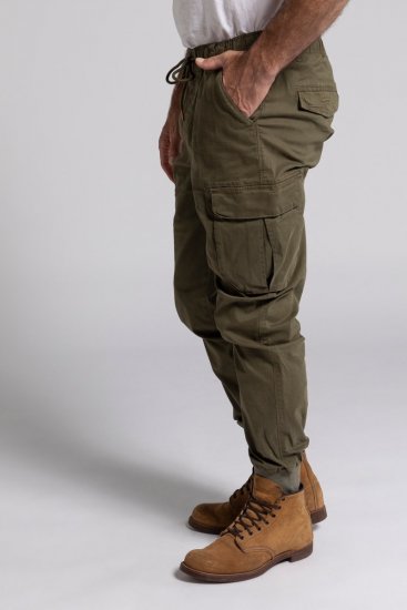 JP1880 782635 Cargobukse med benlommer Olivengrønn - Jeans og bukser - Store Bukser og Store Jeans