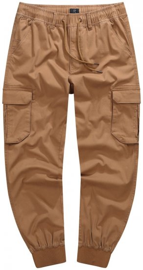 JP1880 782635 Cargobukse med benlommer Karamellbrun - Jeans og bukser - Store Bukser og Store Jeans