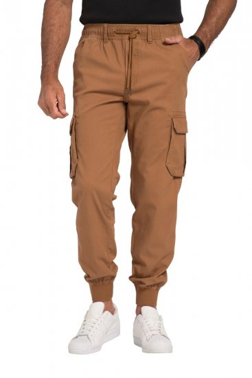 JP1880 782635 Cargobukse med benlommer Karamellbrun - Jeans og bukser - Store Bukser og Store Jeans