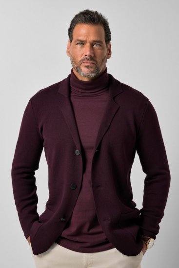 JP1880 Milano Flexnamic Strikket blazer Aubergine - Dresser og blazere - Dresser i store størrelser